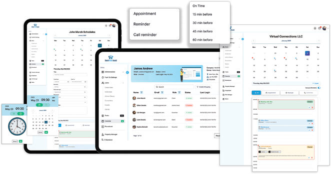 Shared organizational collective team responsive schedules