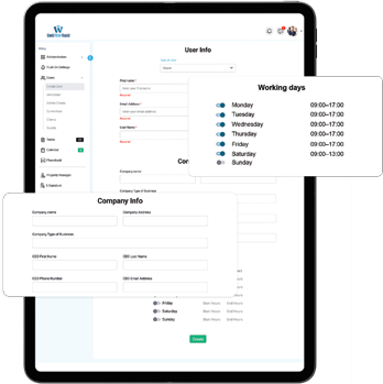 Centralized dashboard hub displaying shared organizational information and company transparency records inside World Wide Assist